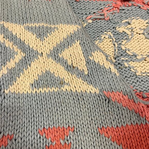 Vintage 90s Ralph Lauren Country Aztec Concho Vest Hand Knit Medium - Picture 5 of 6